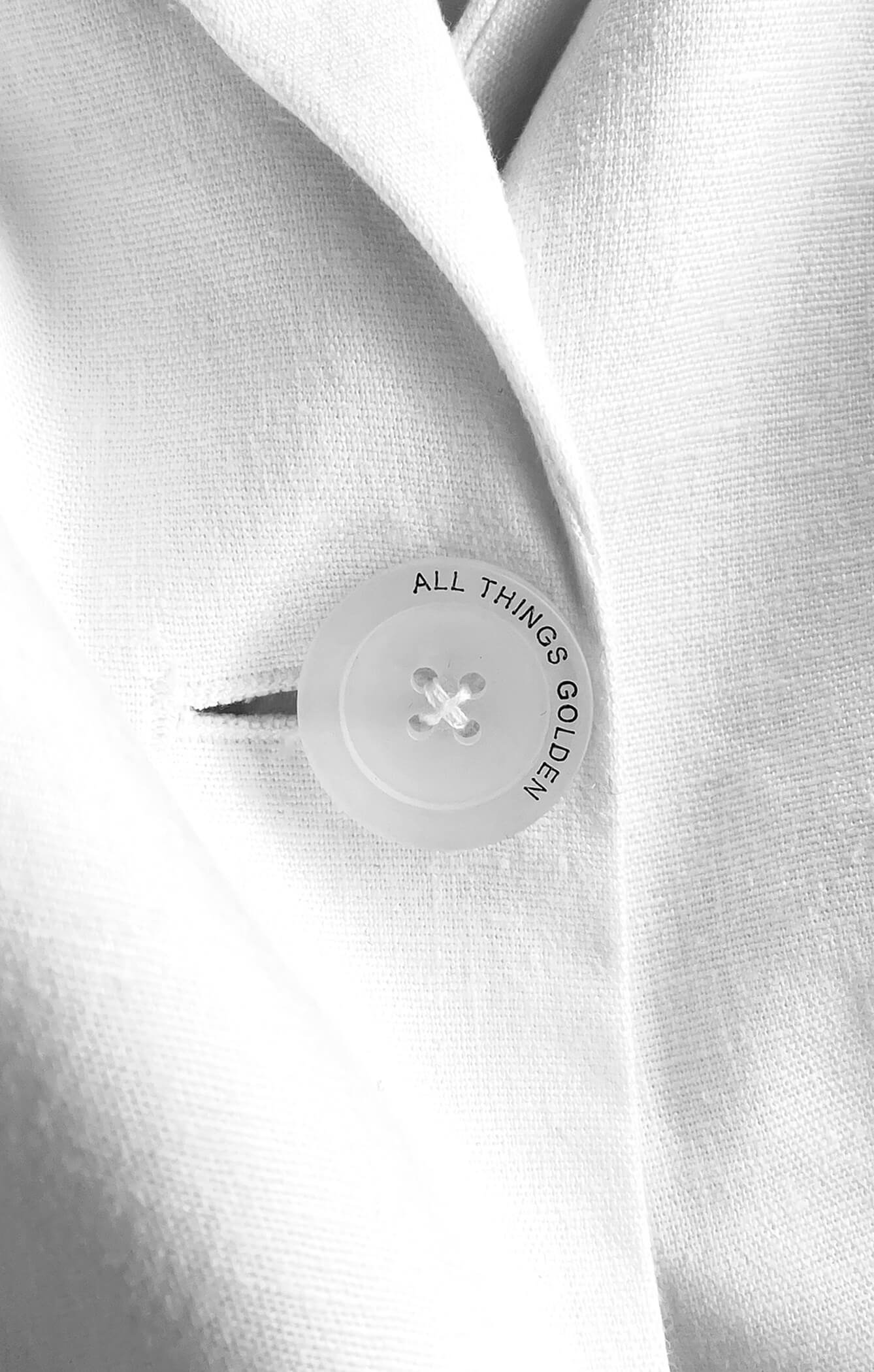 LINEN CLASSIC BLAZER - WHITE