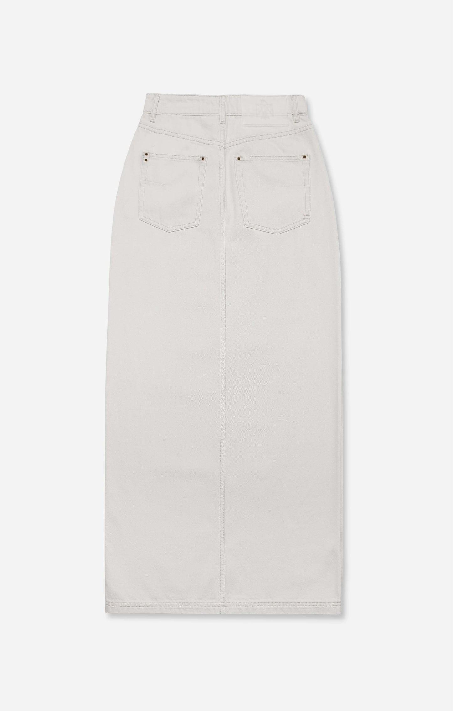 THE DENIM MAXI SKIRT - WASHED STONE