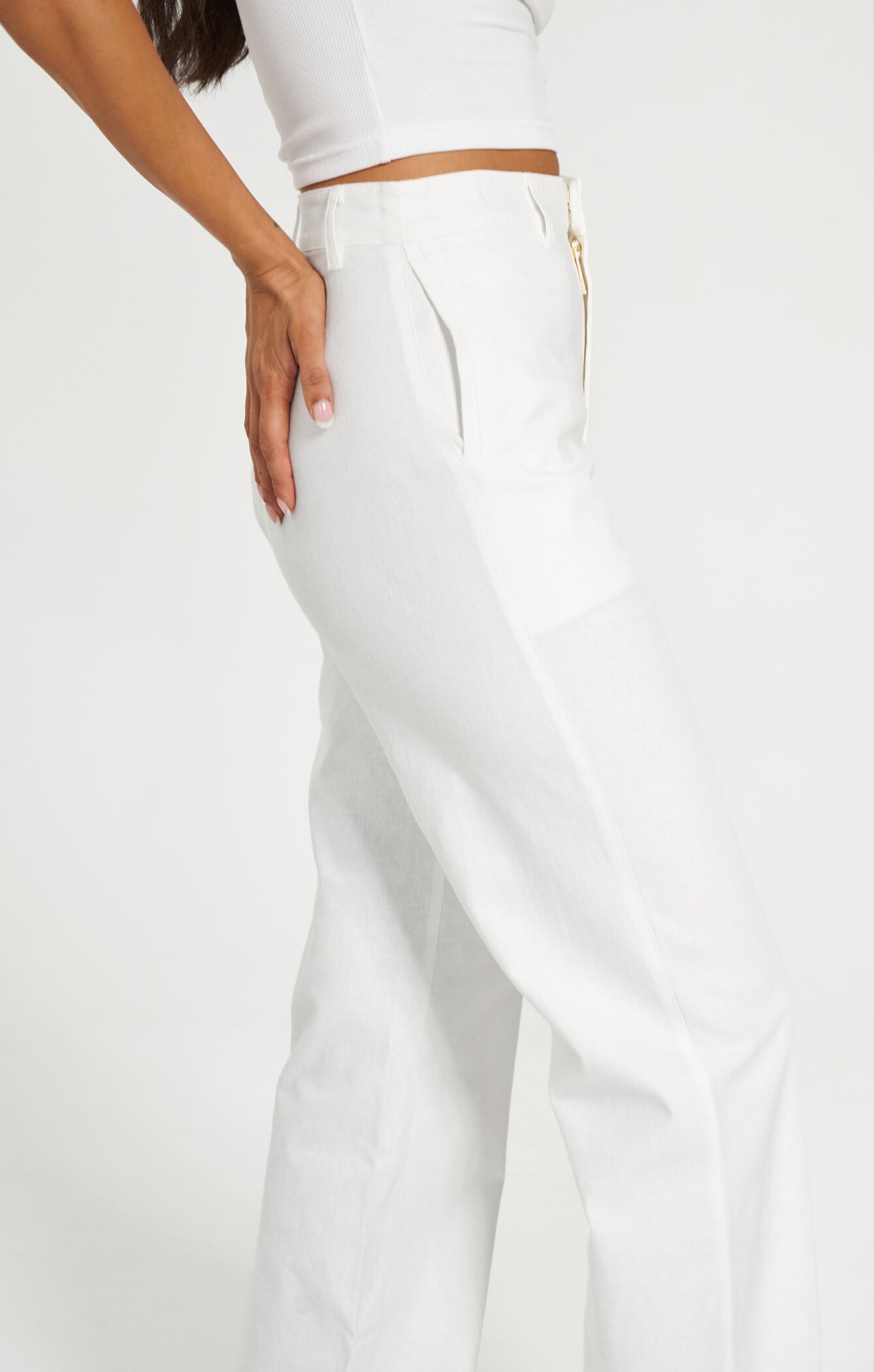 THE LINEN CLASSIC PANT - WHITE