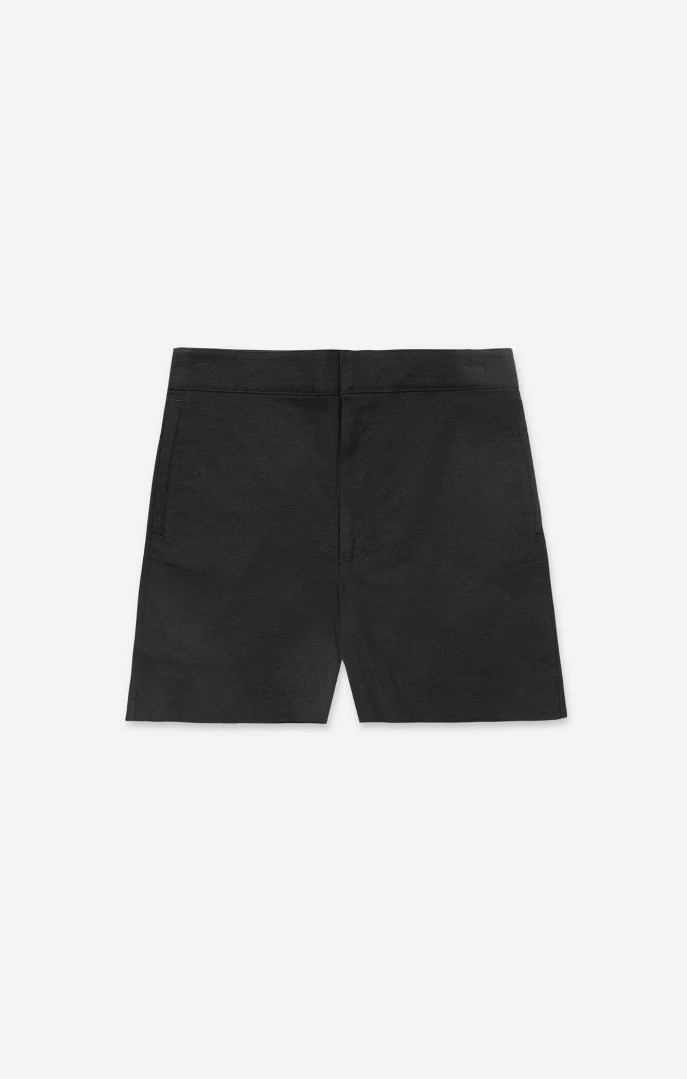 THE LINEN SHORT - BLACK