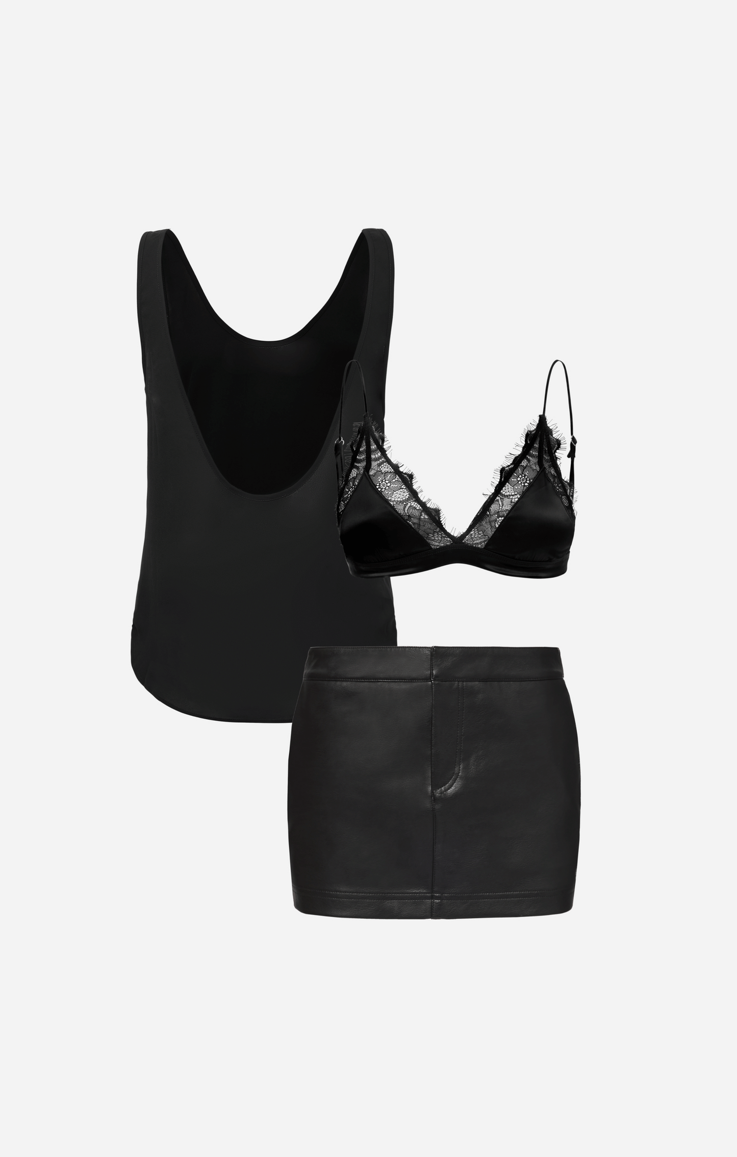 THE LOW BACK TOP - BLACK