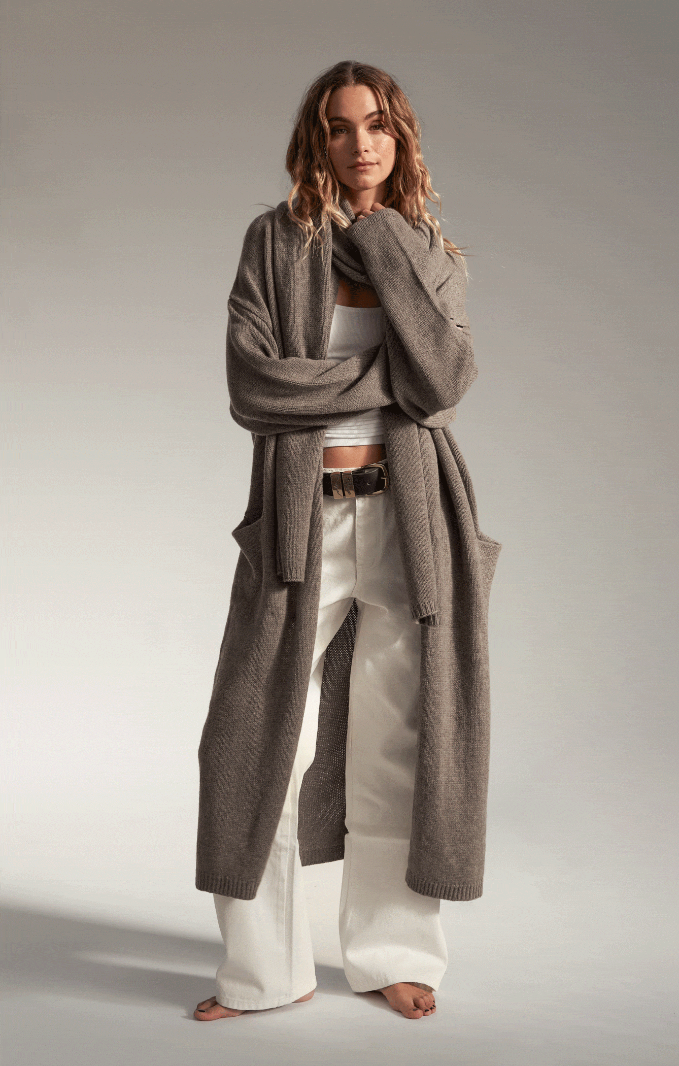 THE LOW RISE BAGGY JEAN - CHALK