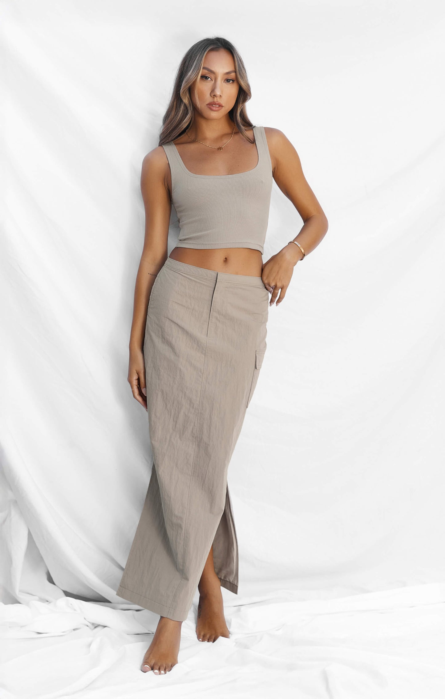 THE LUXE RIB CROP - SLATE