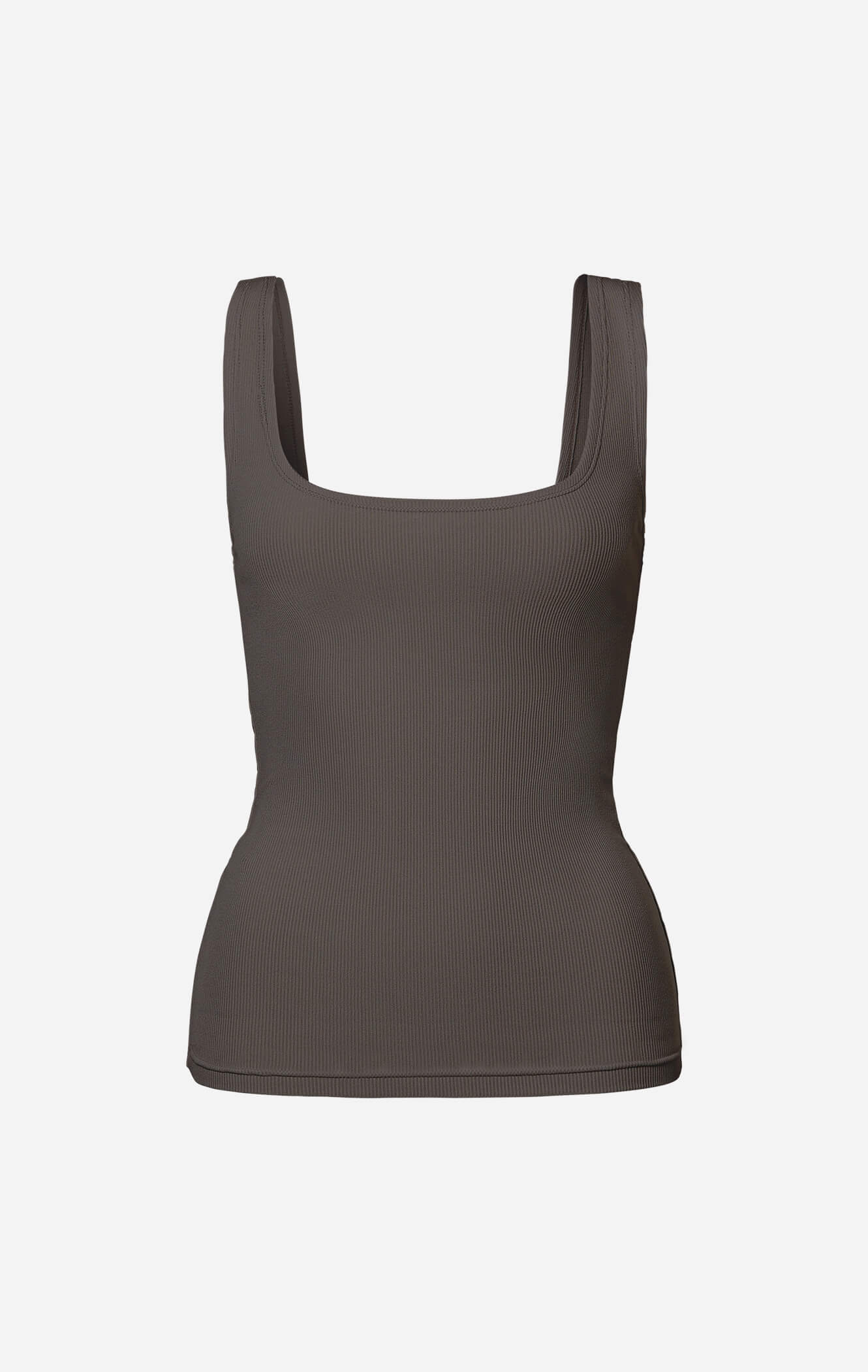 THE LUXE RIB TANK - ESPRESSO
