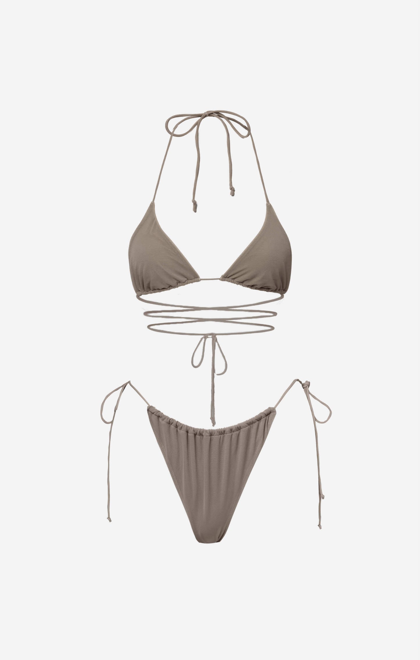 THE STRING TIE BIKINI BOTTOM - SLATE