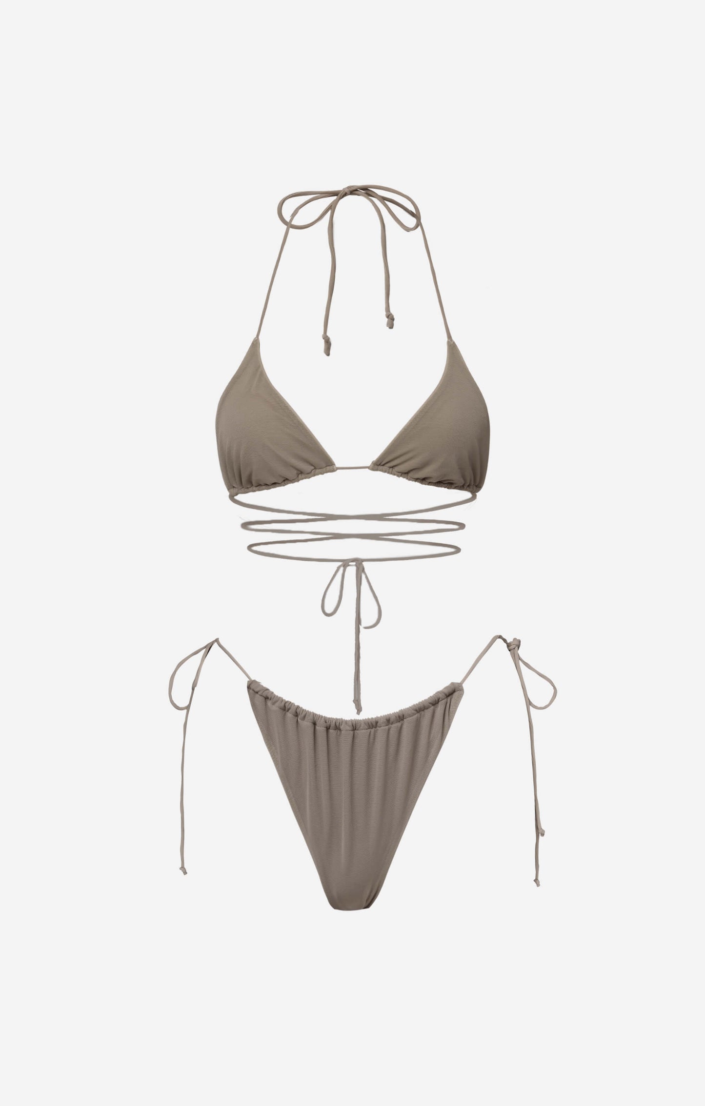 STRING TIE TOP - SLATE