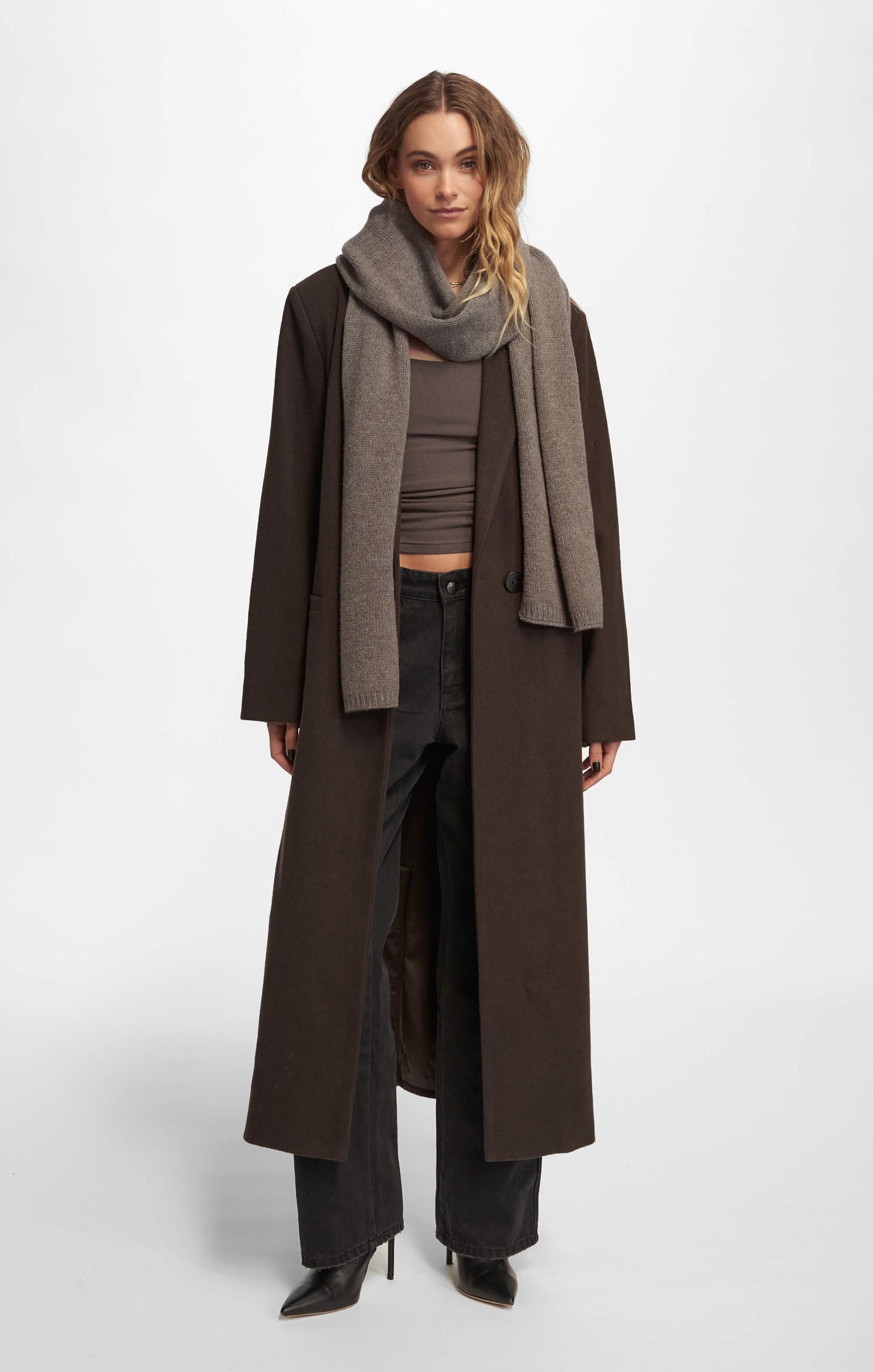 THE LONGLINE CLASSIC COAT - ESPRESSO