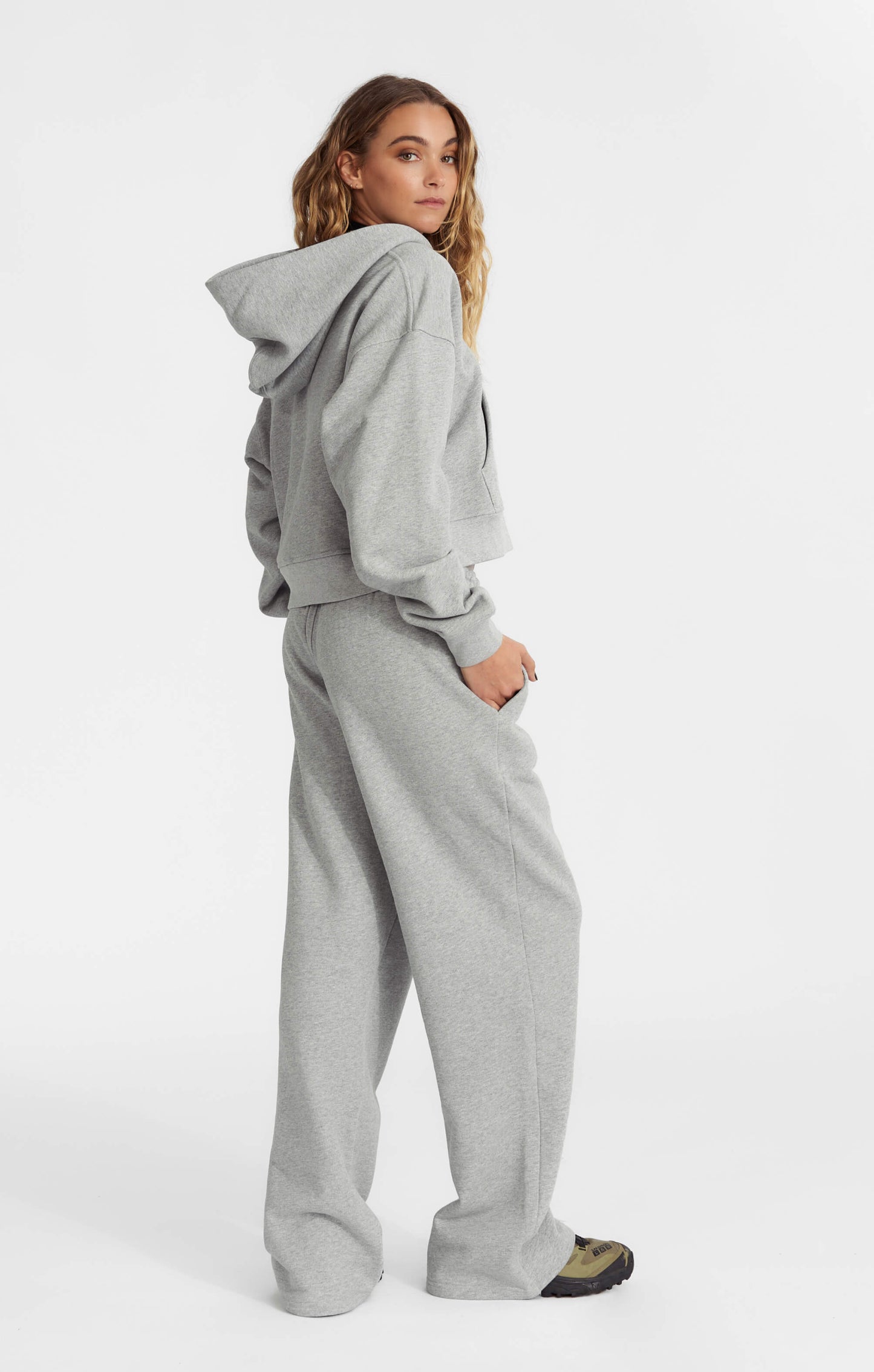 THE SWEAT™ ZIP UP HOODIE - HEATHER GREY