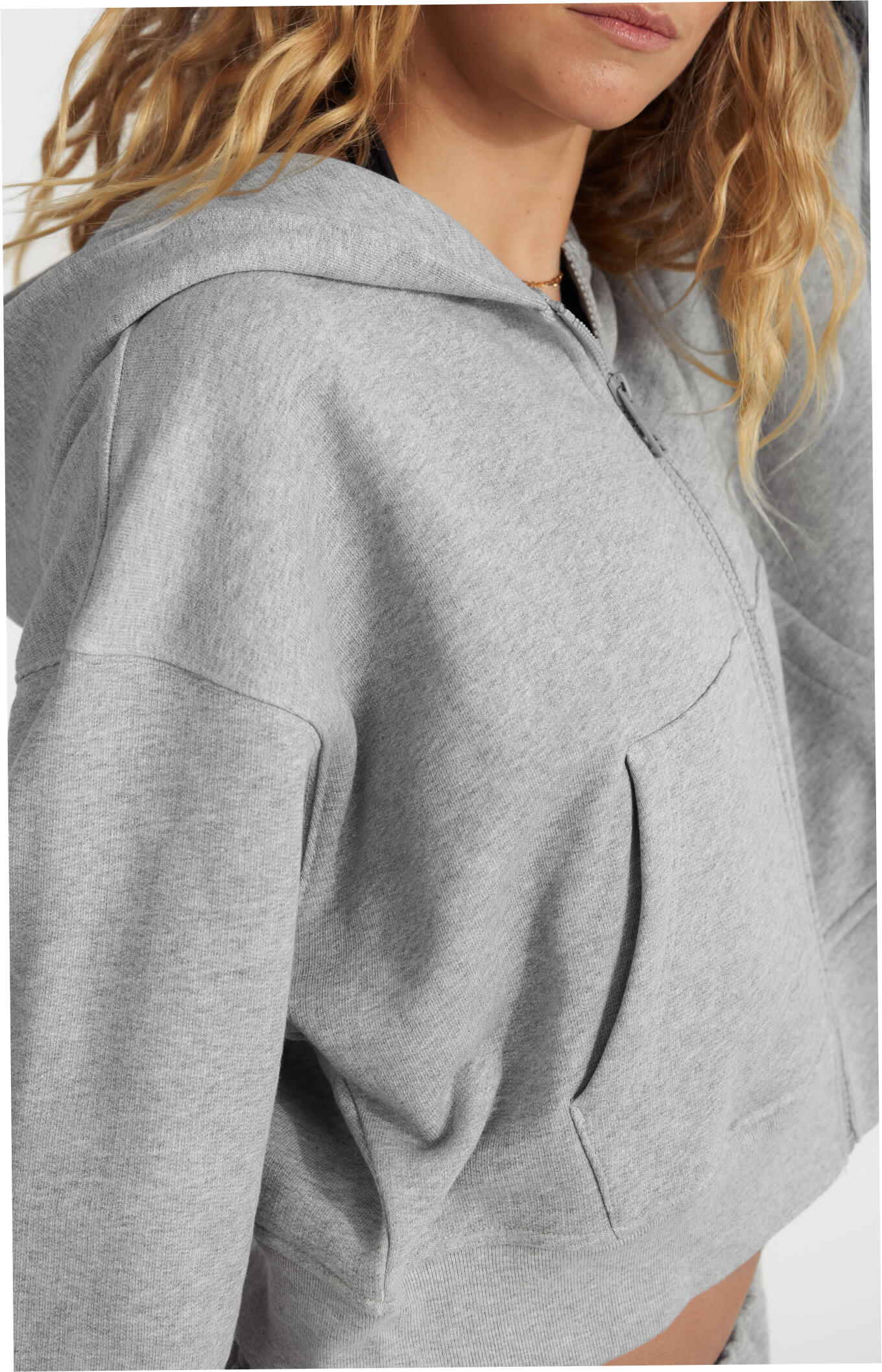 THE SWEAT™ ZIP UP HOODIE - HEATHER GREY