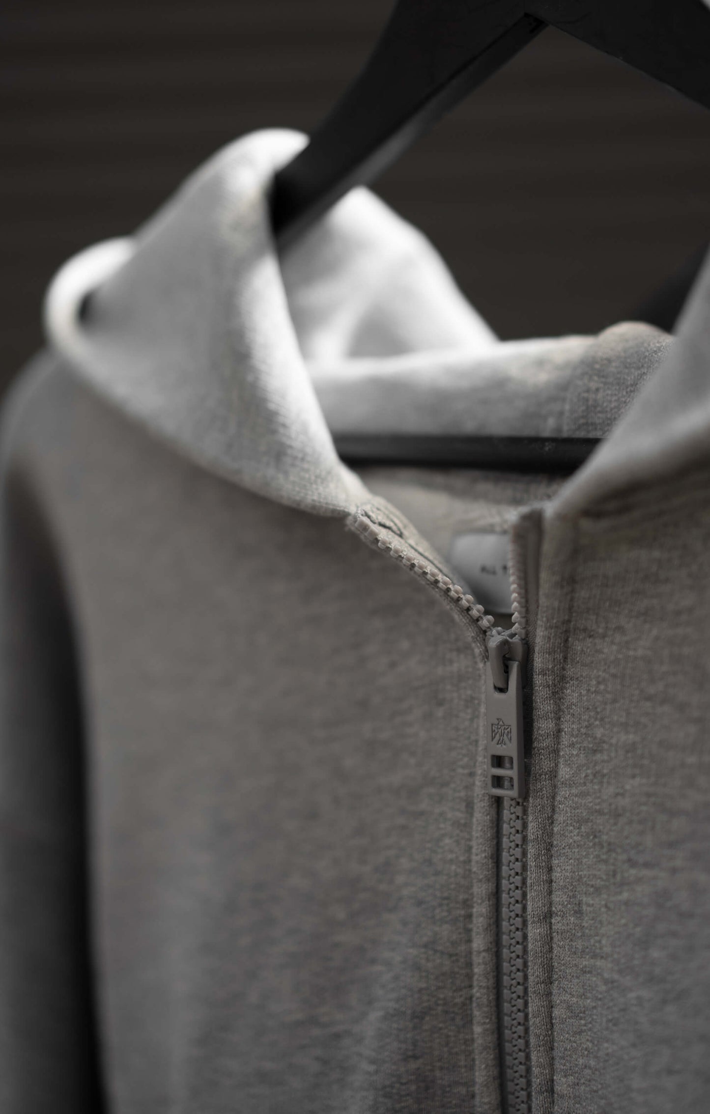 THE SWEAT™ ZIP UP HOODIE - HEATHER GREY