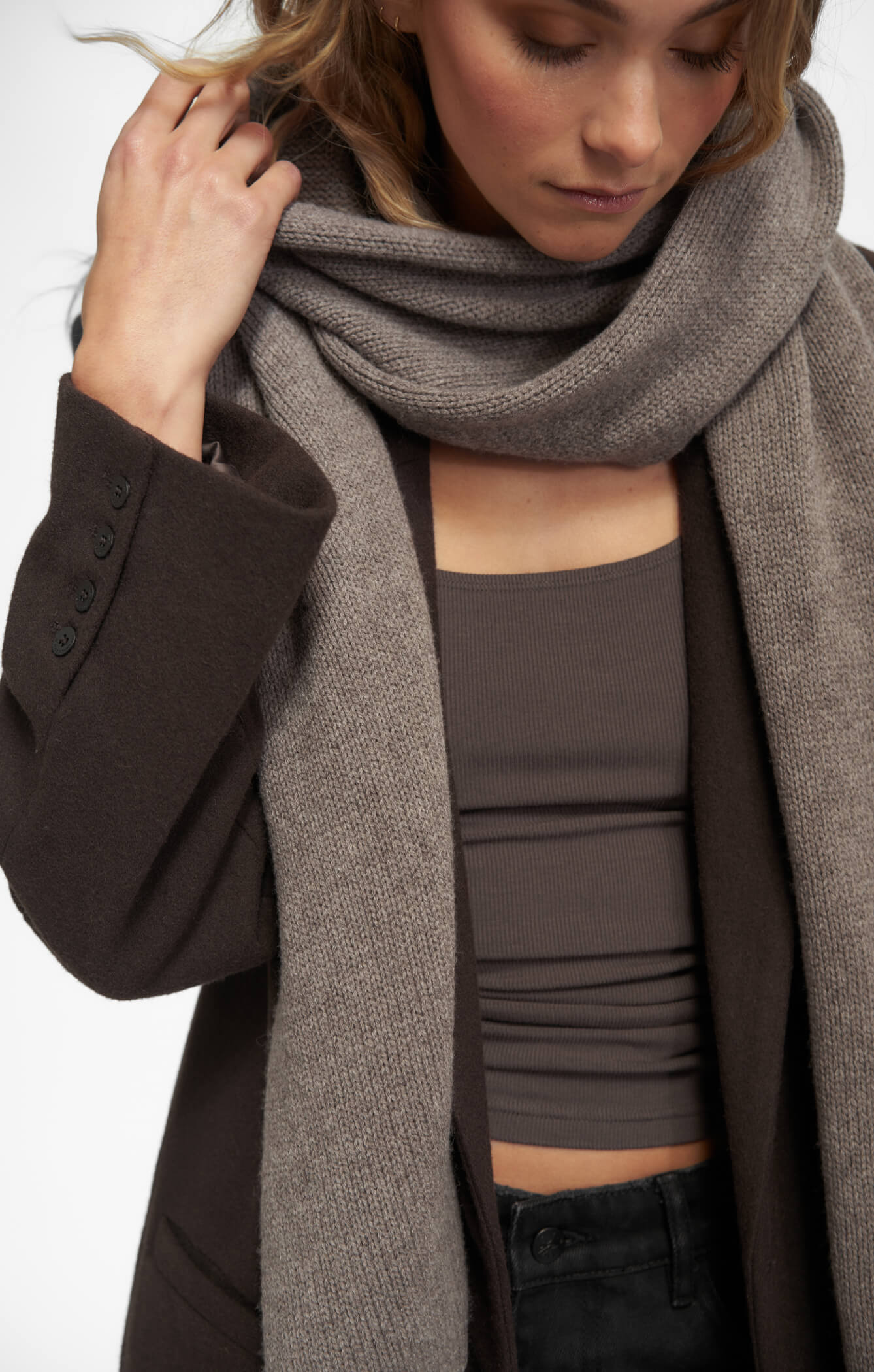 THE WRAP AROUND SCARF - NEUTRAL MARLE