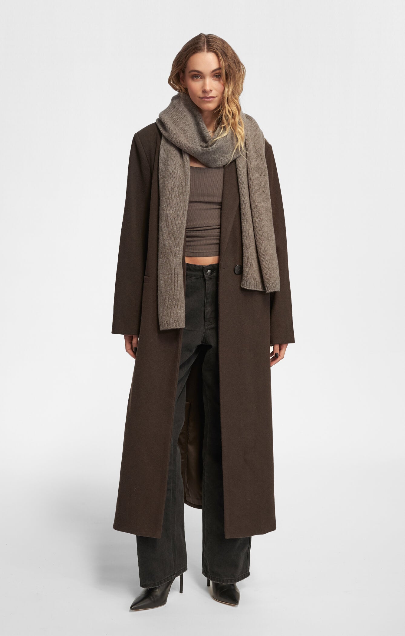THE WRAP AROUND SCARF - NEUTRAL MARLE