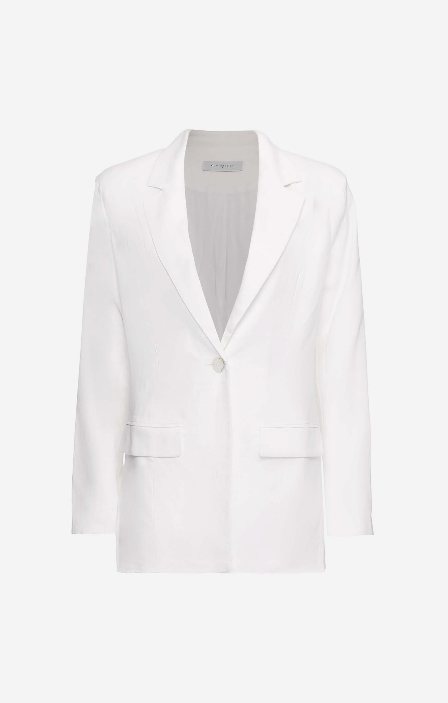 LINEN CLASSIC BLAZER - WHITE