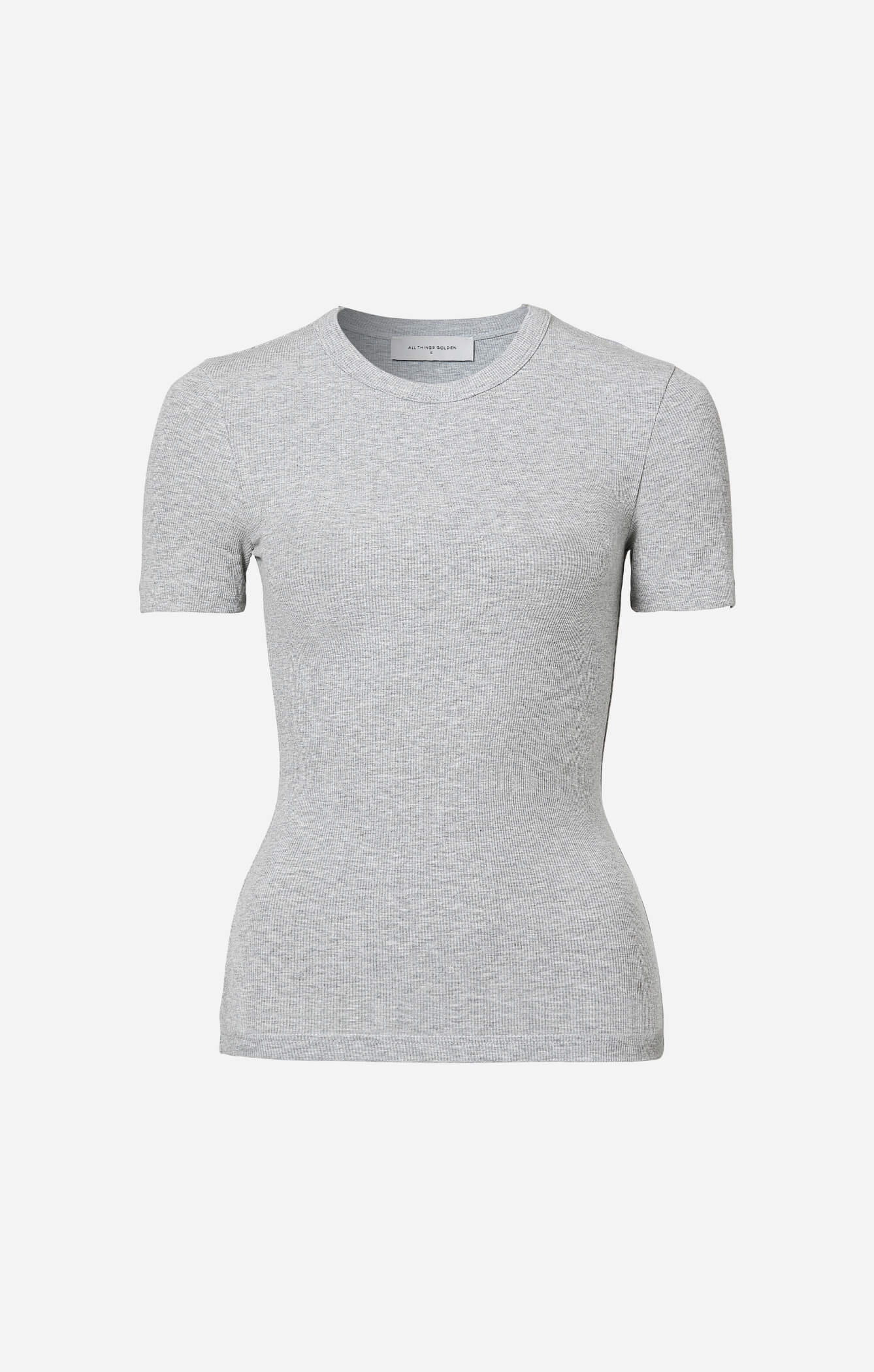 LUXE RIB BABY TEE - MID GREY