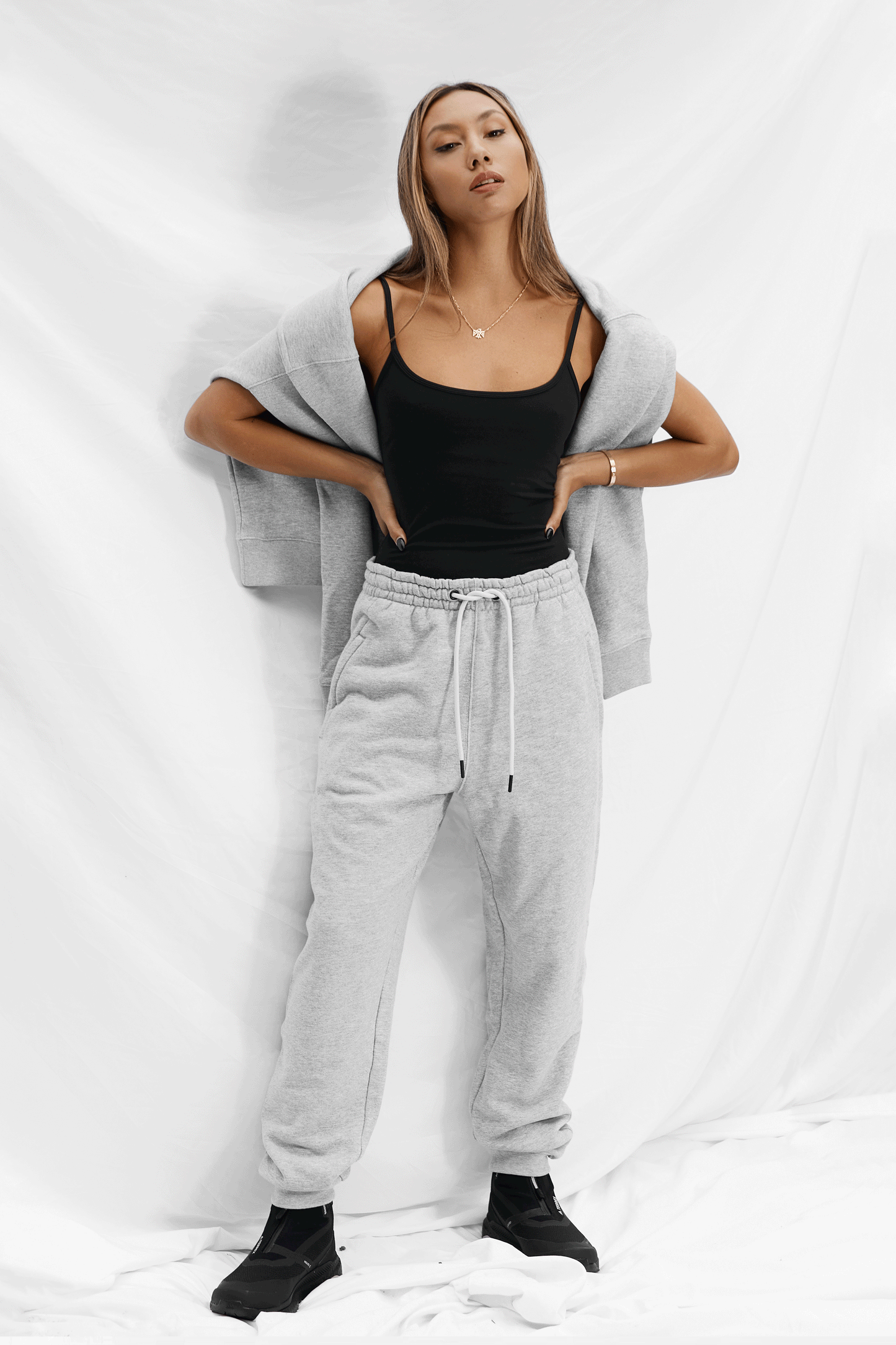 THE SWEAT™ TRACK PANT - HEATHER GREY