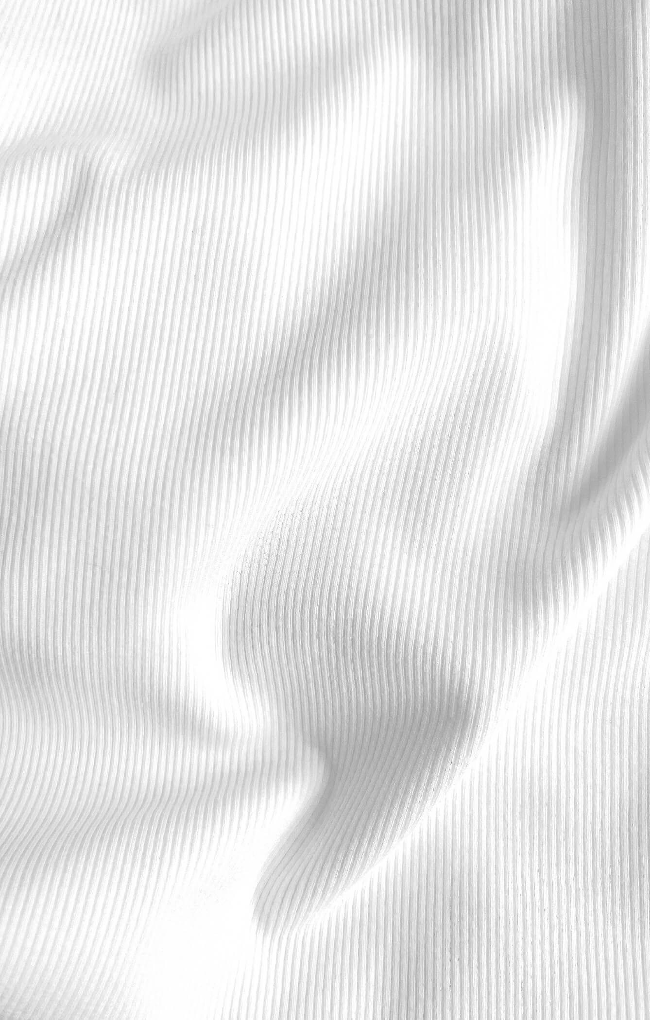 LUXE RIB L/S CROP - WHITE