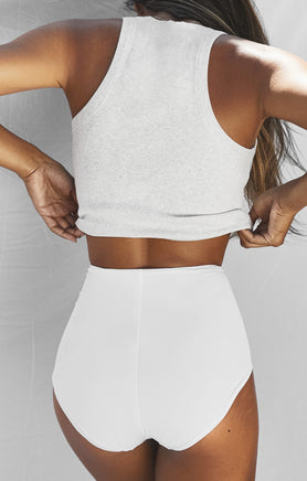 THE RIBBED MUSCLE CROP - ICE GREY