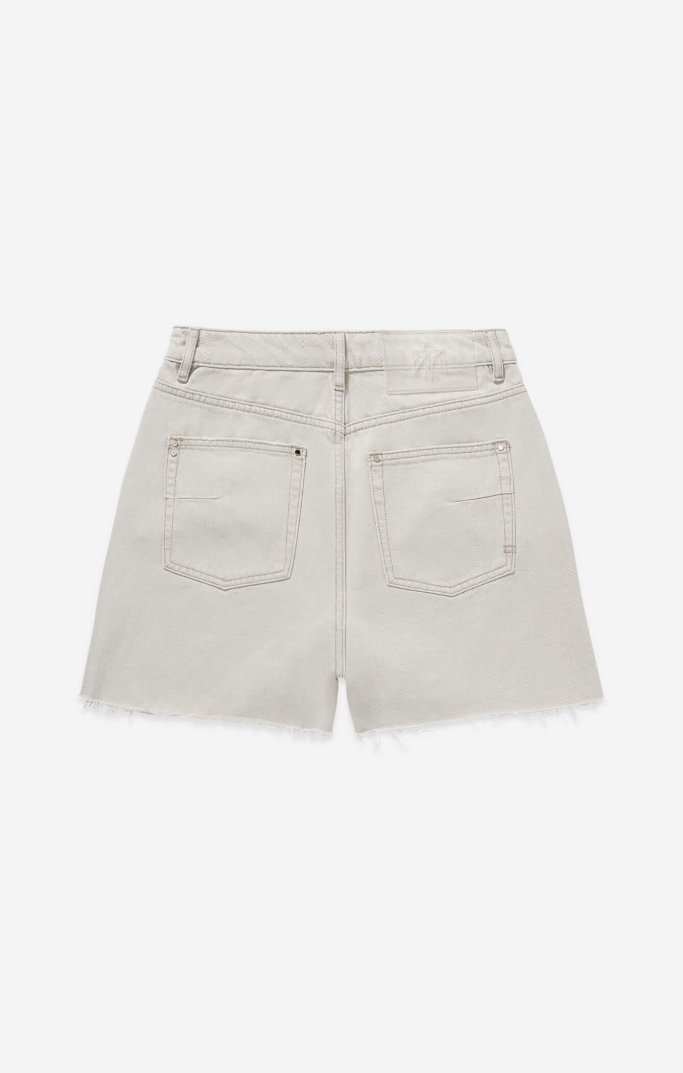 THE HIGH RISE DENIM CUT-OFF SHORT - WASHED STONE