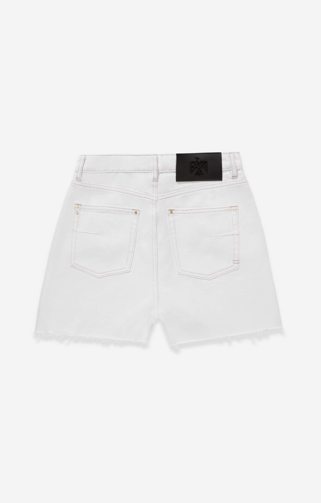 THE HIGH RISE DENIM CUT-OFF SHORT - CRISP WHITE