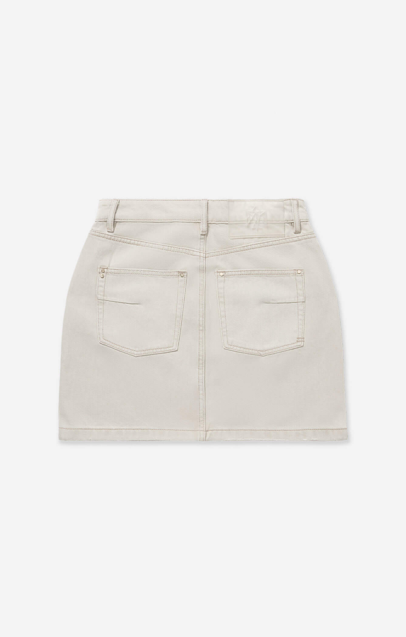 THE HIGH RISE DENIM MINI SKIRT - WASHED STONE