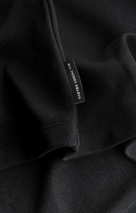 THE TERRY CROP TEE - BLACK