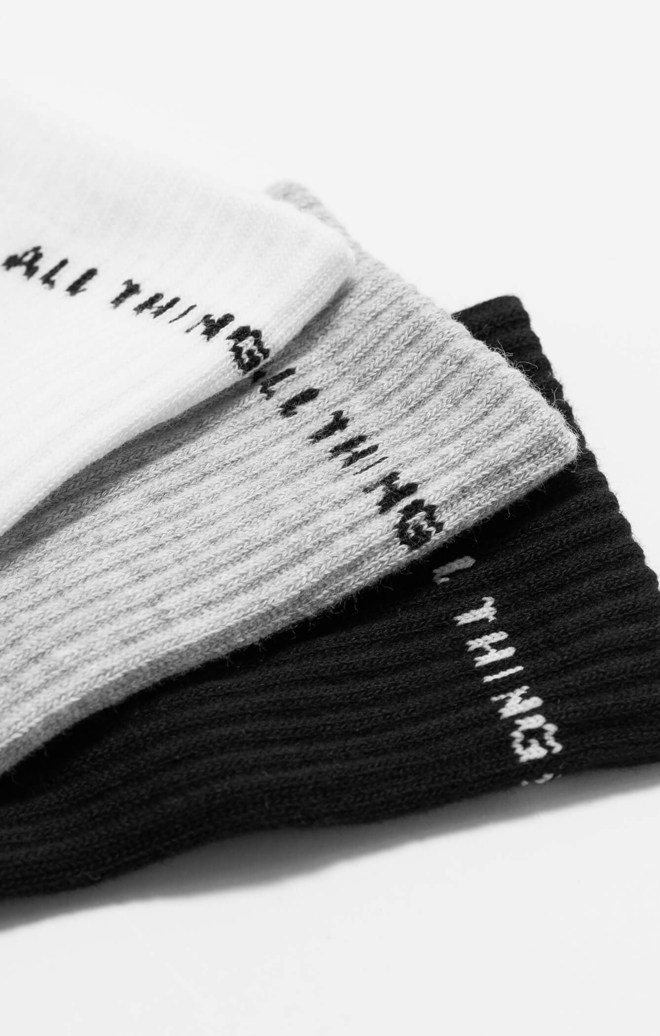 THE A.T.G CREW SOCK 3 PACK - MIX