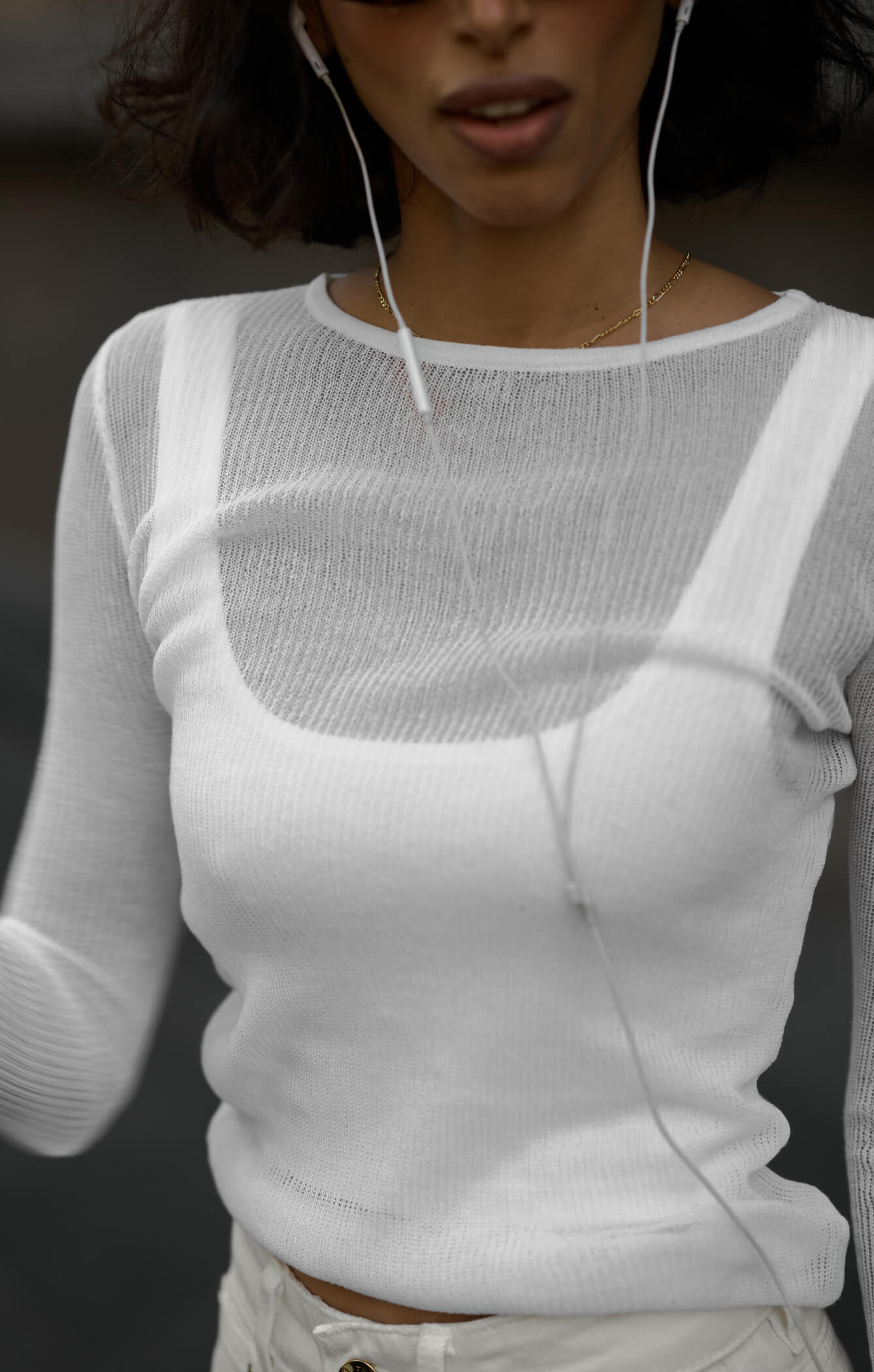 THE KNITTED LONG SLEEVE - WHITE