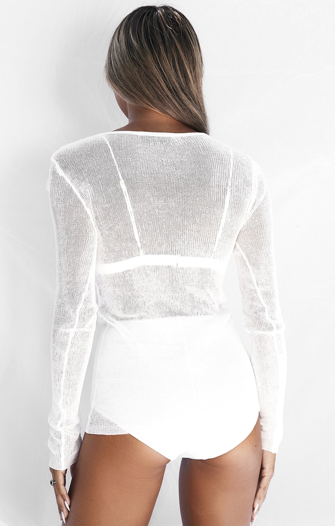 THE KNITTED LONG SLEEVE - WHITE