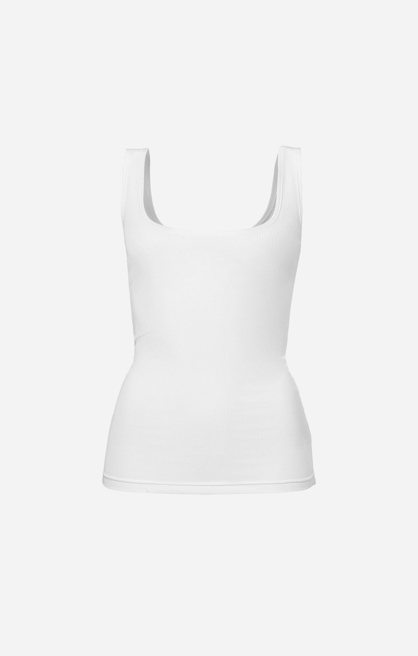 THE LUXE RIB TANK - WHITE