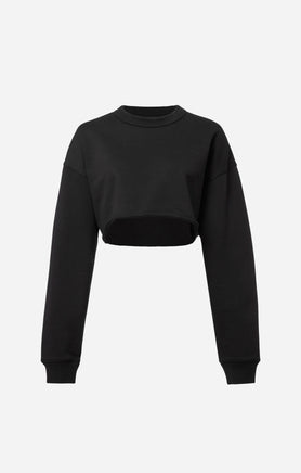 THE A.T.G SWEAT™ CROPPED CREW - BLACK