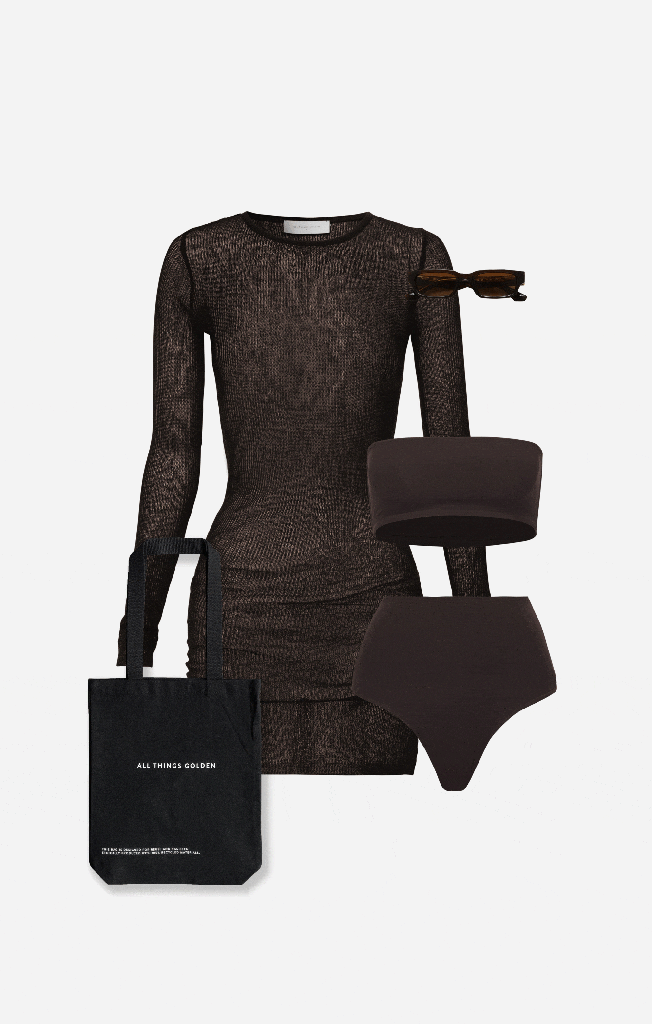 THE BASIC BLOOMERS - ESPRESSO MESH