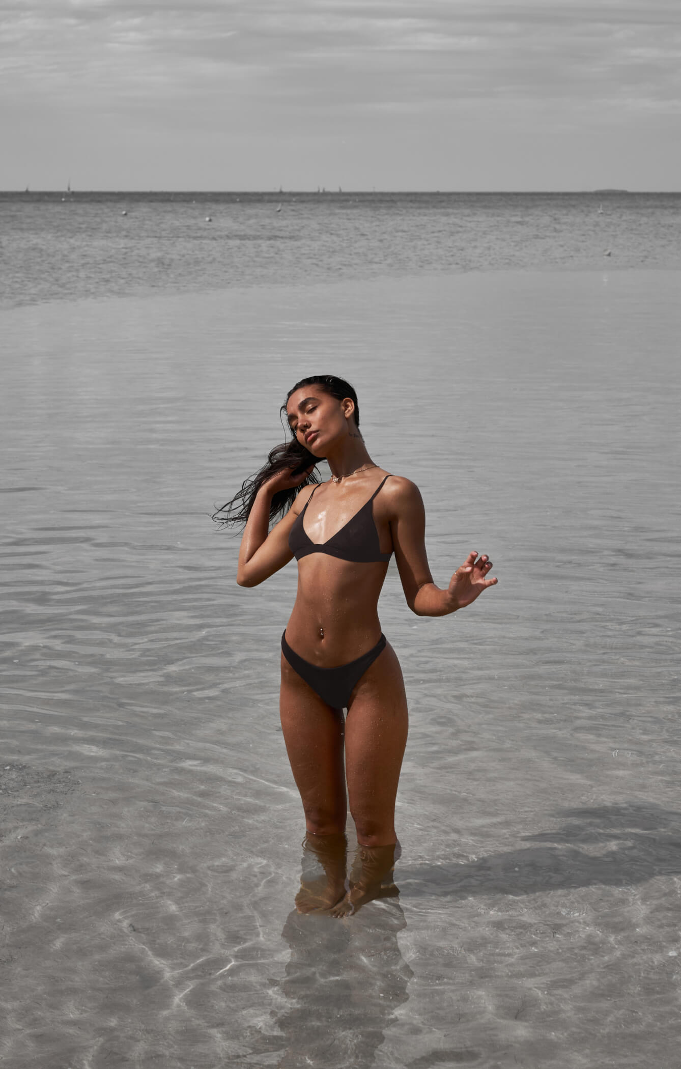 THE BRAZILIAN BIKINI BOTTOM - ESPRESSO MESH