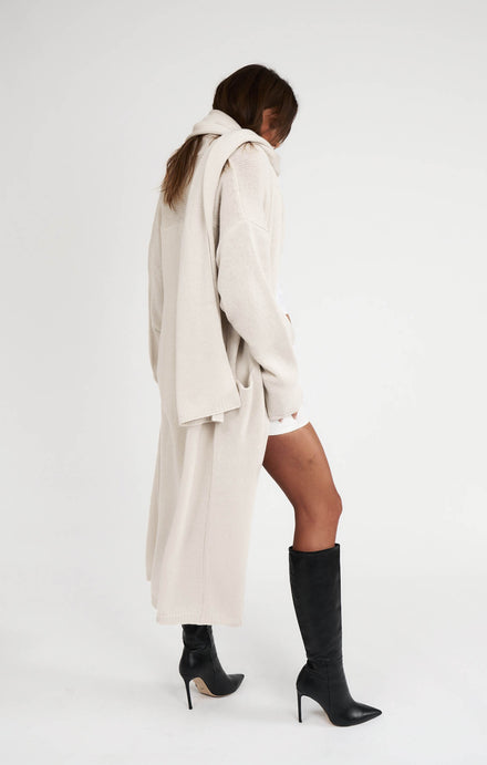 THE CARDIGAN COAT - BONE