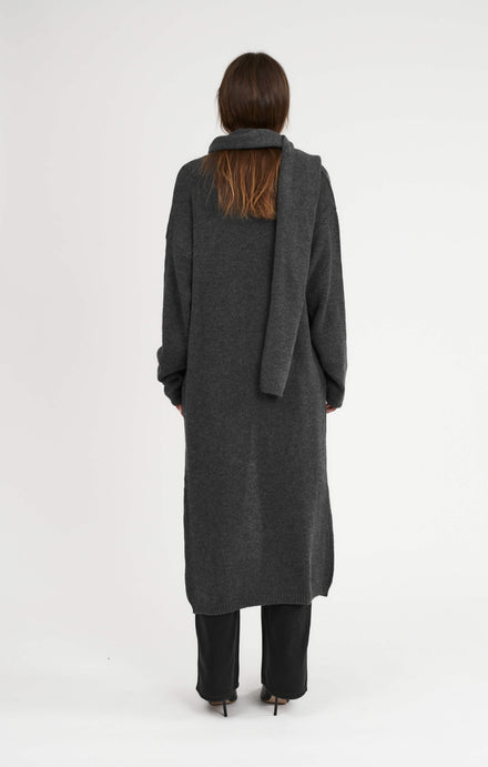 THE CARDIGAN COAT - CHARCOAL