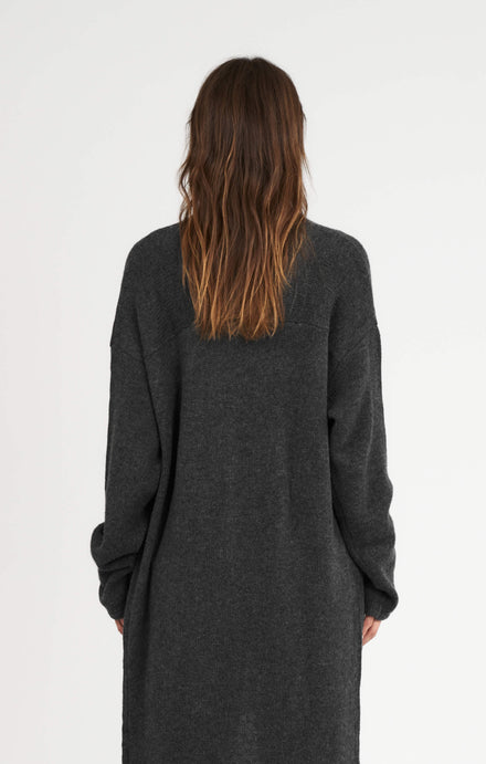 THE CARDIGAN COAT - CHARCOAL