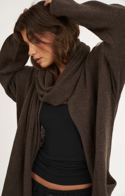 THE CARDIGAN COAT - ESPRESSO MARLE