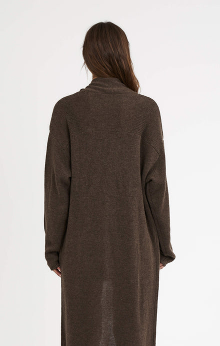 THE CARDIGAN COAT - ESPRESSO MARLE