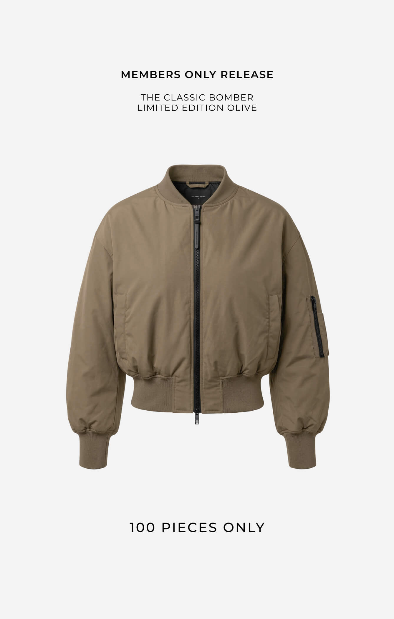 THE CLASSIC BOMBER JACKET - OLIVE