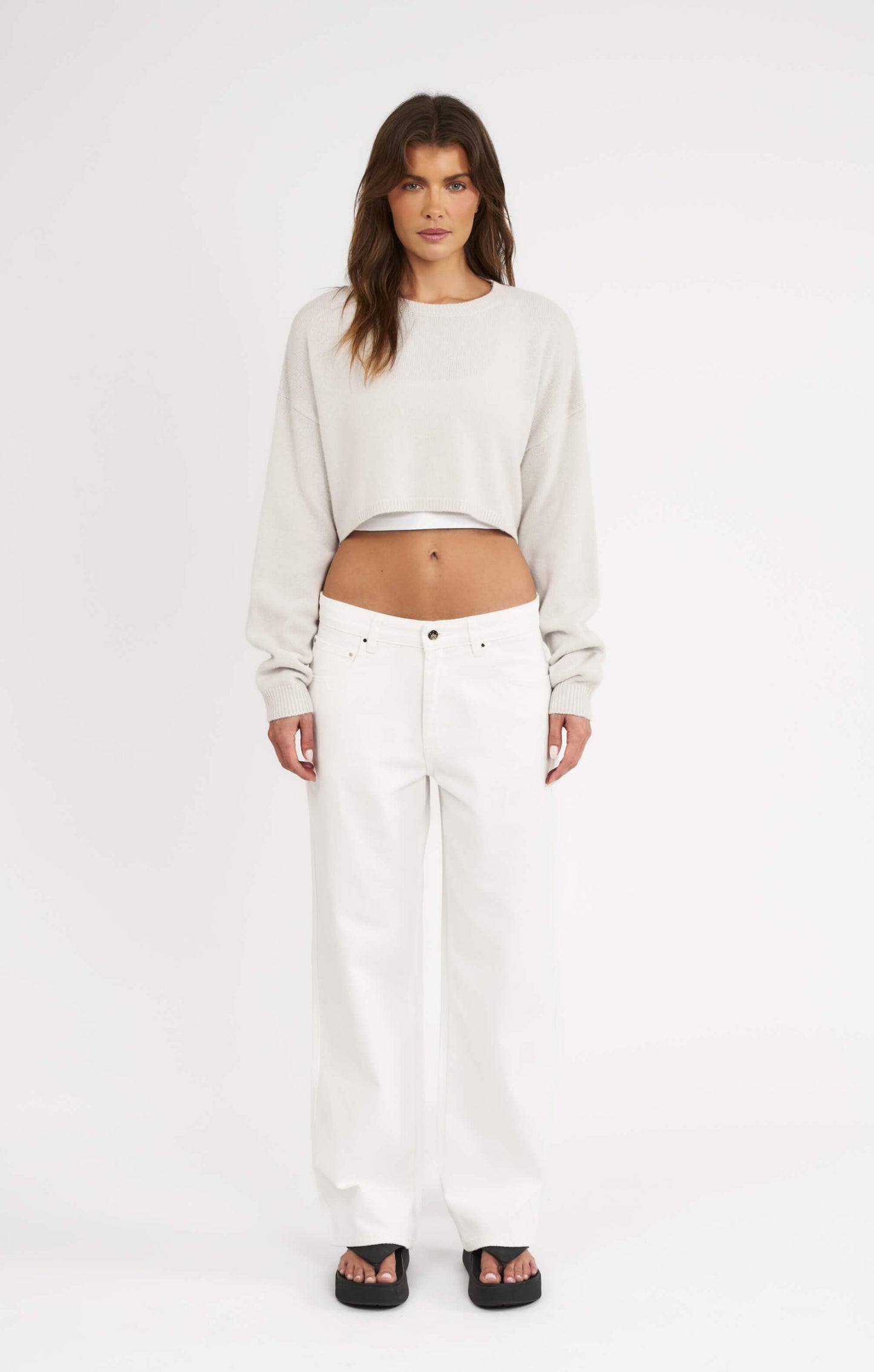 THE CROPPED UNIVERSAL KNIT 2.0 - BONE