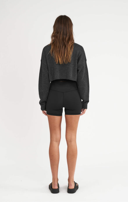 THE CROPPED UNIVERSAL KNIT 2.0 - CHARCOAL