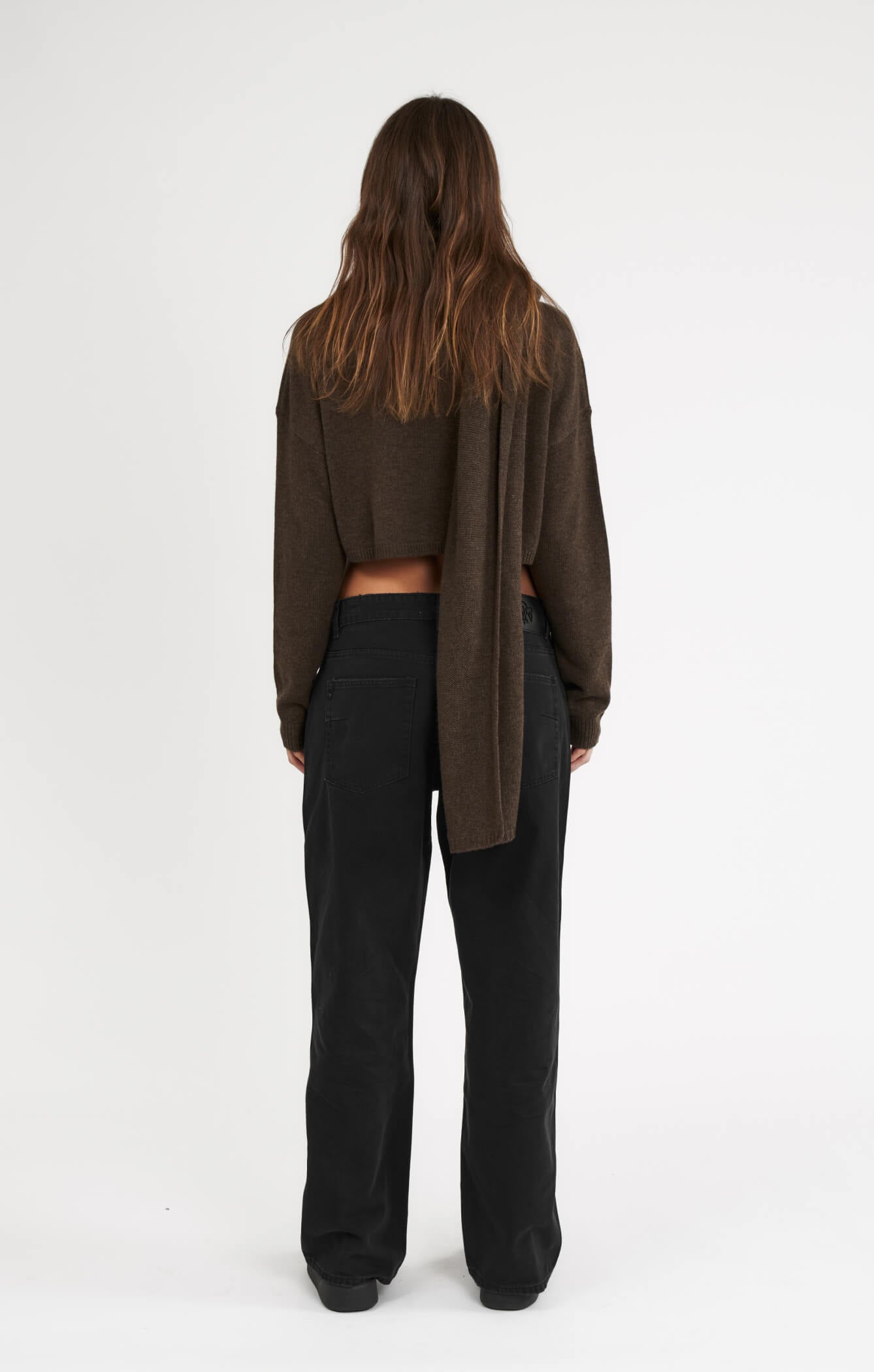 THE CROPPED UNIVERSAL KNIT 2.0 - ESPRESSO MARLE