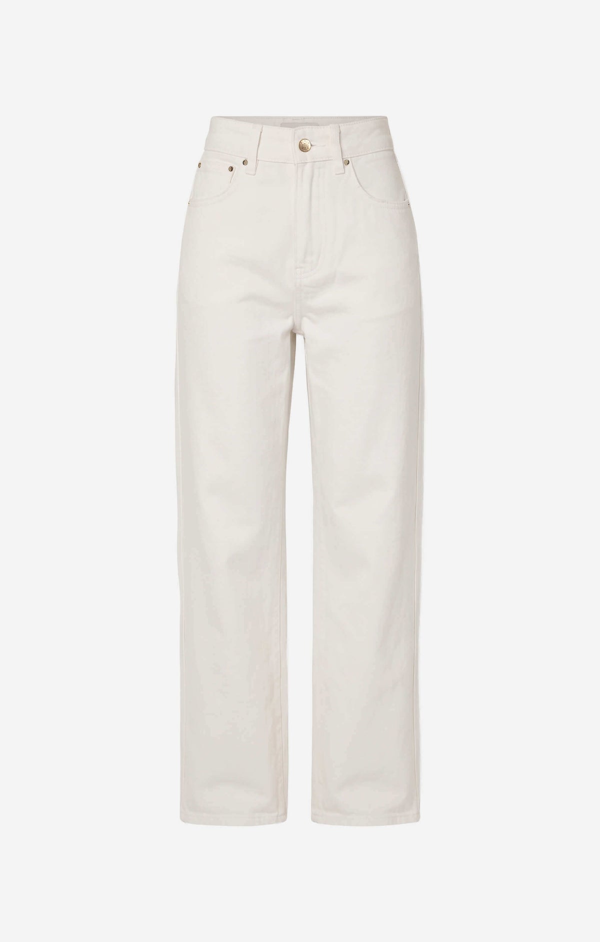 THE HIGH RISE STRAIGHT LEG JEAN - CHALK