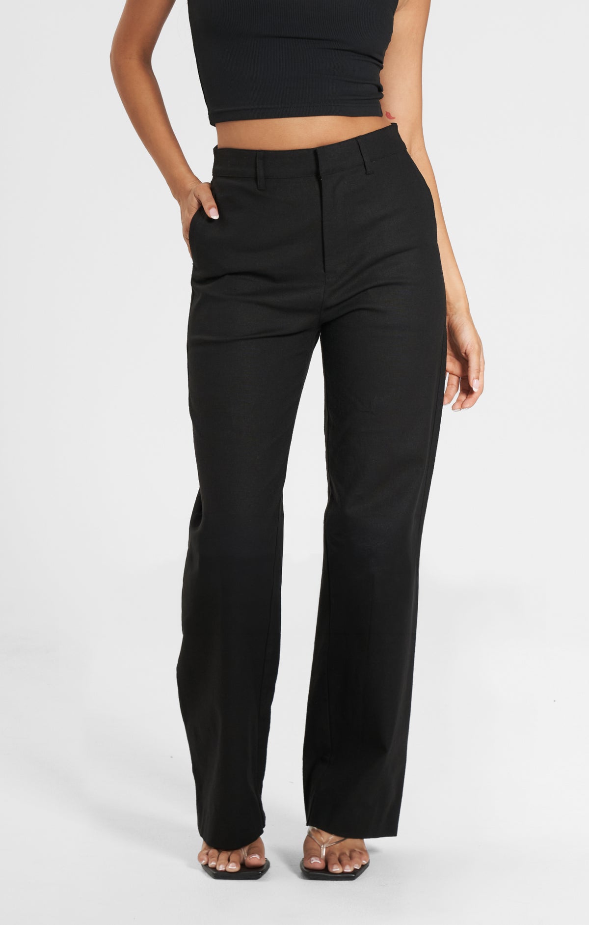 THE LINEN CLASSIC PANT - BLACK