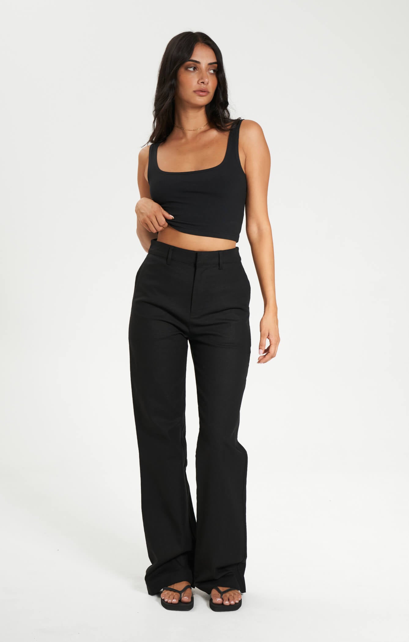 THE LINEN CLASSIC PANT - BLACK