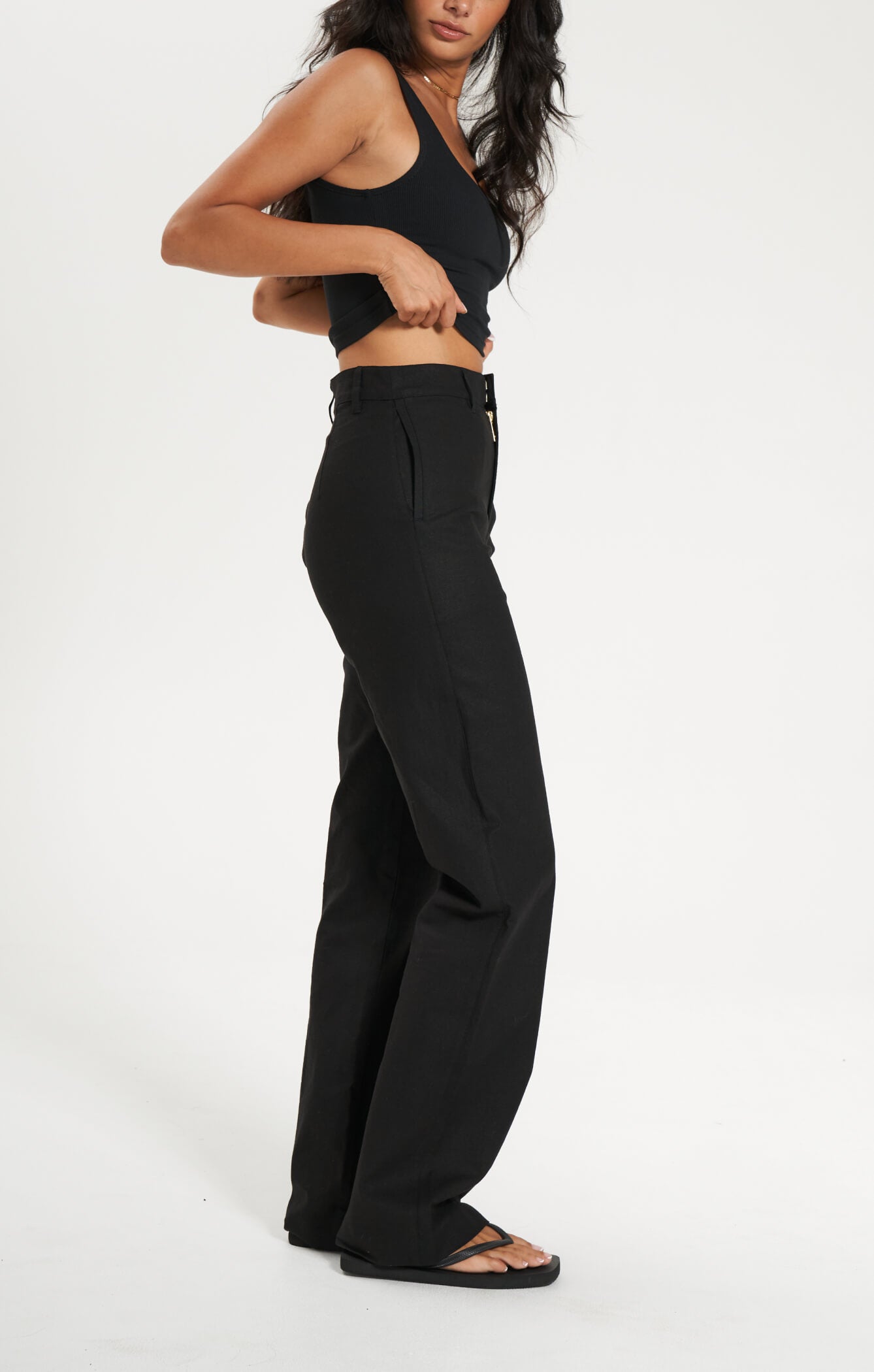 THE LINEN CLASSIC PANT - BLACK