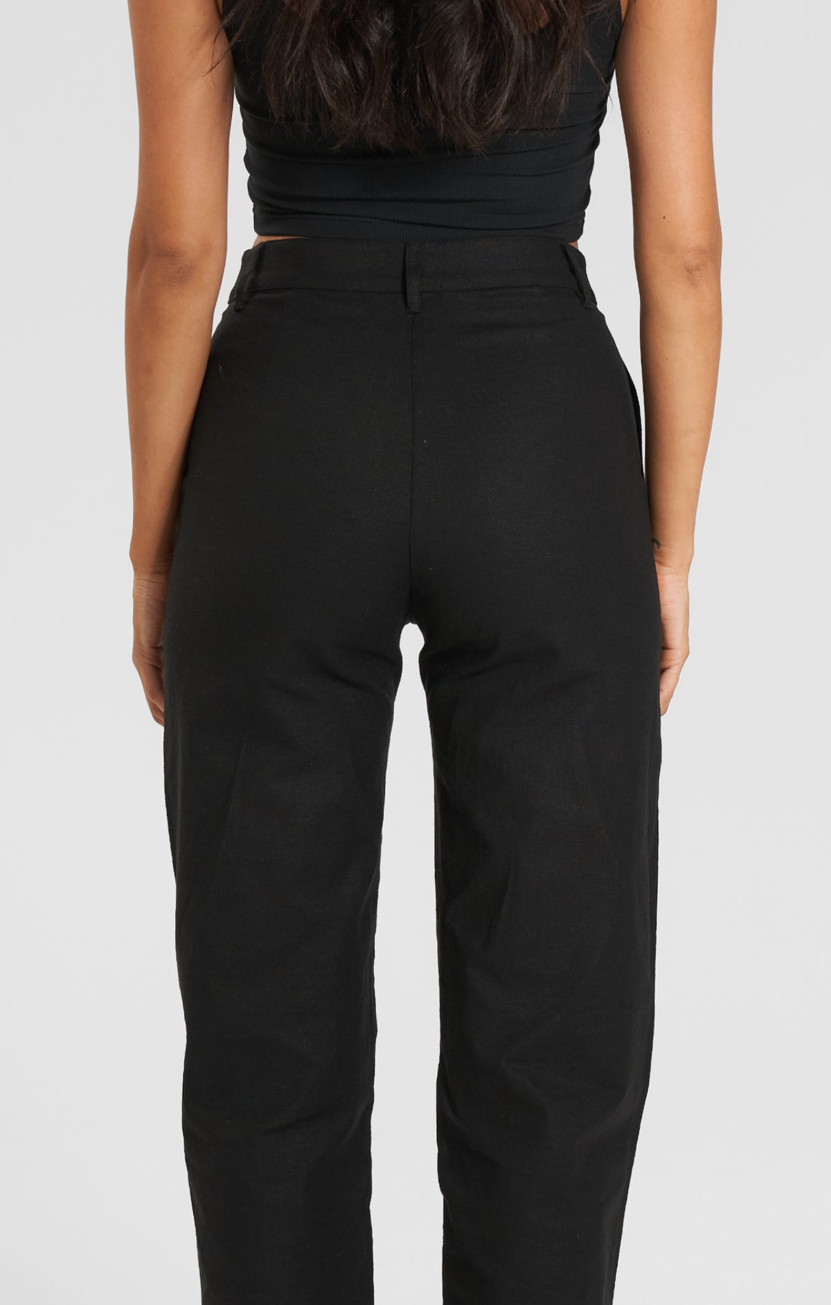 THE LINEN CLASSIC PANT - BLACK