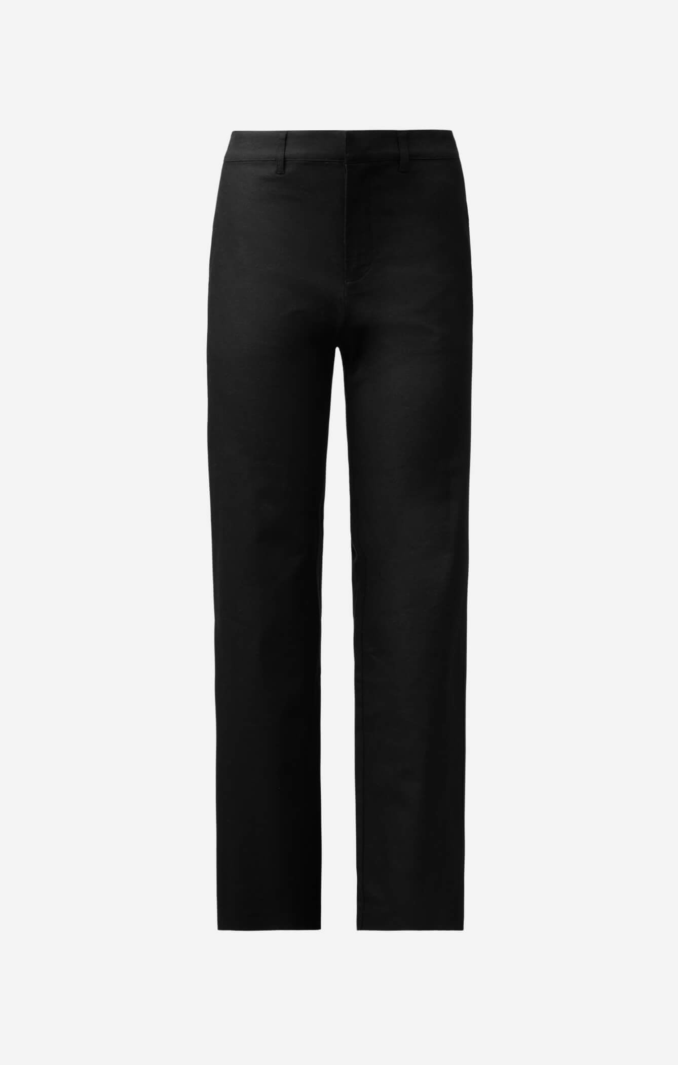 women's black linen dress pants Womens Linen Pants with Adjustable Cuffs PEONY in Black