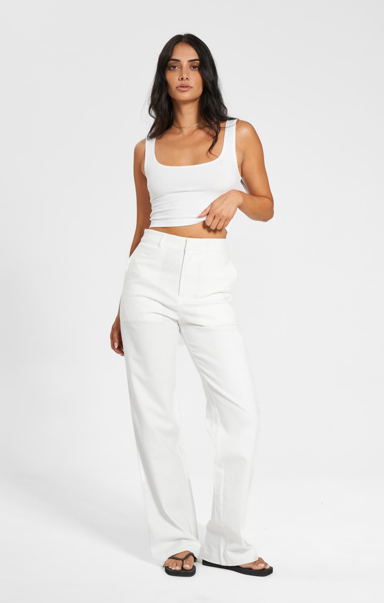 white linen dress pants THE LINEN CLASSIC PANT