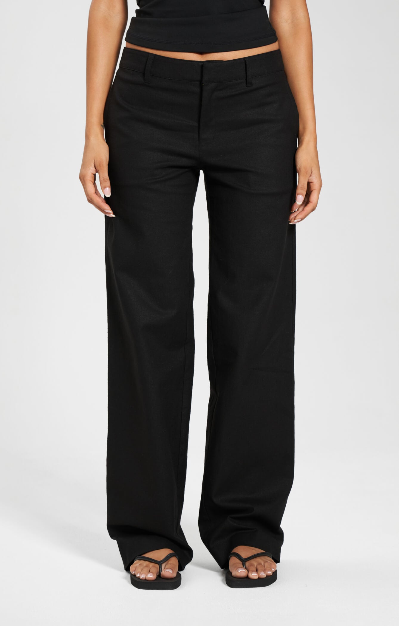 THE LINEN LOW RISE PANT
