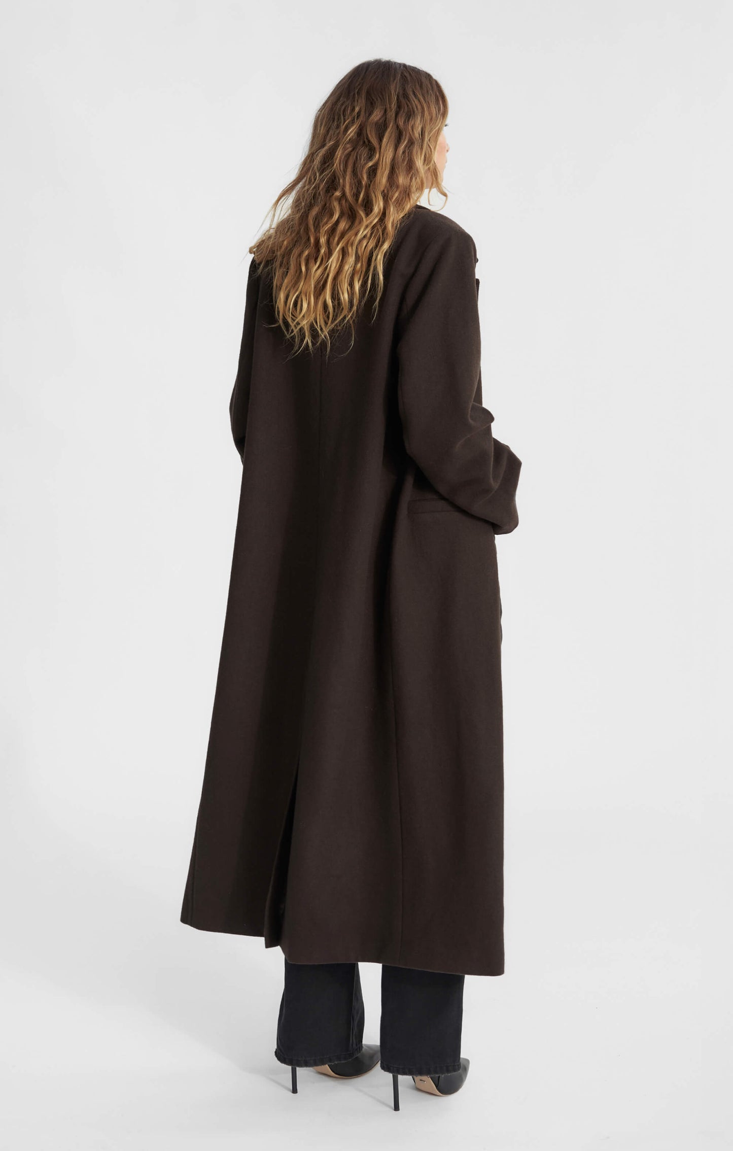 THE LONGLINE CLASSIC COAT - ESPRESSO